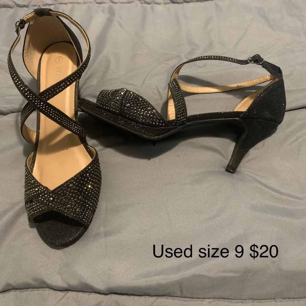 Black evening shoes